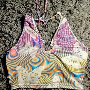 Yk2 butterfly crop top.